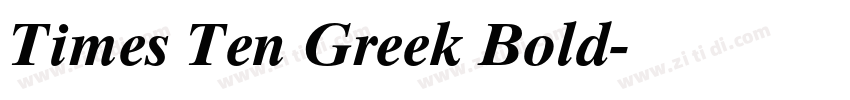 Times Ten Greek Bold字体转换
